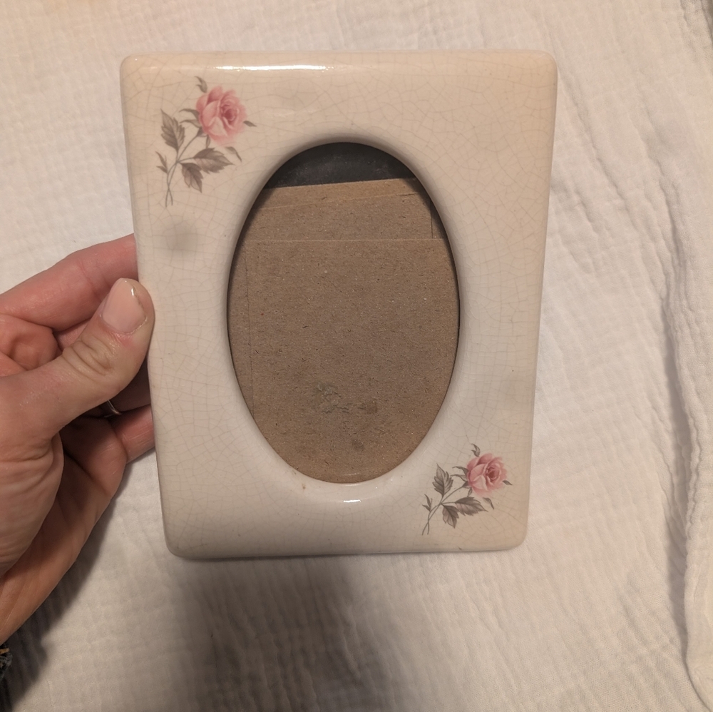Ceramic Floral Picture Frame